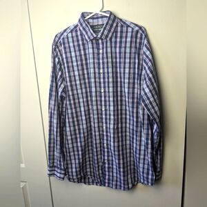 LAUREN RALPH LAUREN Men Button Down Shirt Long Sleeve Size 17 36/37 Tall Fit